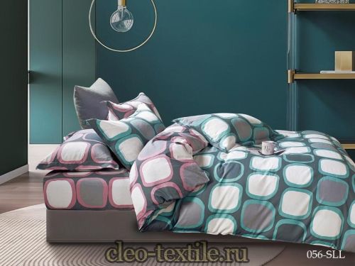 постельное белье cleo satin lux 16/056-sll 1.5 спальное