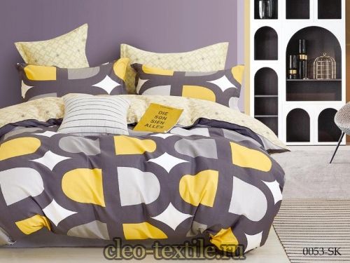 постельное белье cleo satin de' luxe 20/0053-sk двуспальное