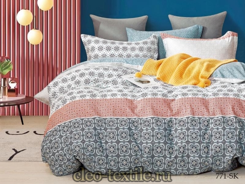 постельное белье cleo satin de' luxe 20/771-sk двуспальное